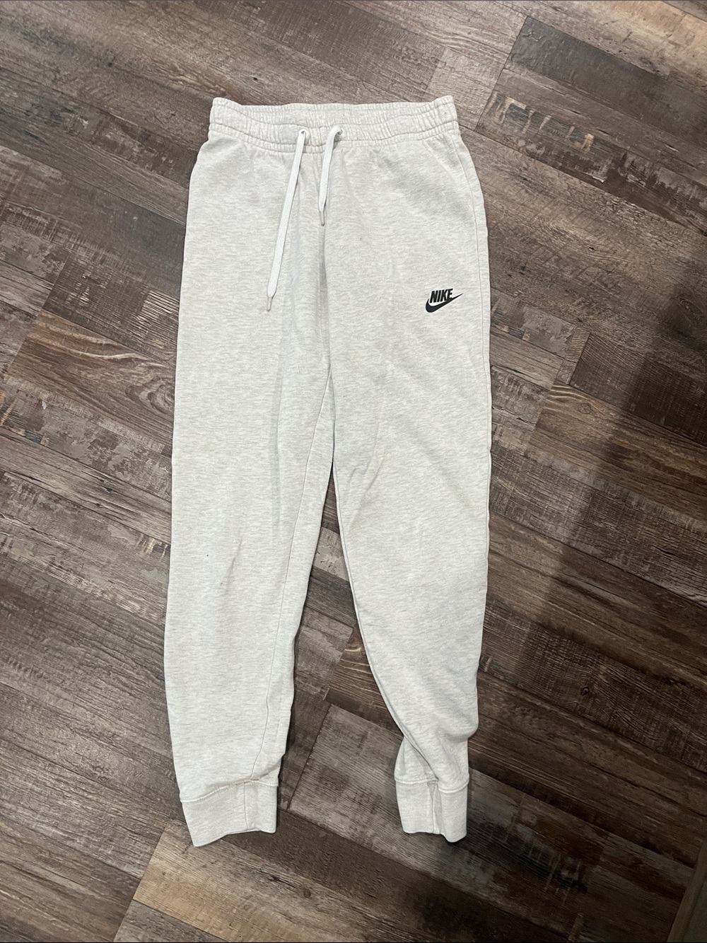 Nike Youth Heather Light Gray Fleece Joggers
